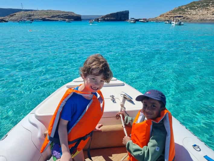Blue Lagoon, Crystal Lagoon & Comino Caves Private Boat Tour - Crystal Lagoon is the calmer swimming stop