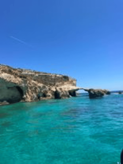 Cirkewwa/Mgarr: Blue and Crystal Lagoon Private Boat Charter - Monte Cristo and Popeye’s Cave from the water