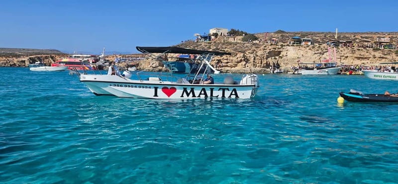 comino and blue lagoon private boat - What is included on the boat