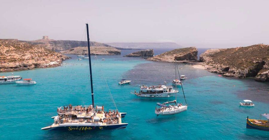 Comino: Blue Lagoon Catamaran Cruise with Lunch and Open Bar - Boarding the Spirit of Malta in Sliema