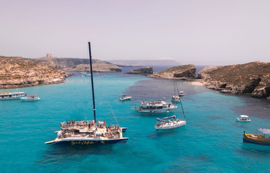 Comino: Blue Lagoon Catamaran Cruise with Lunch and Open Bar - Crystal Lagoon, Blue Lagoon, and the swimming stops