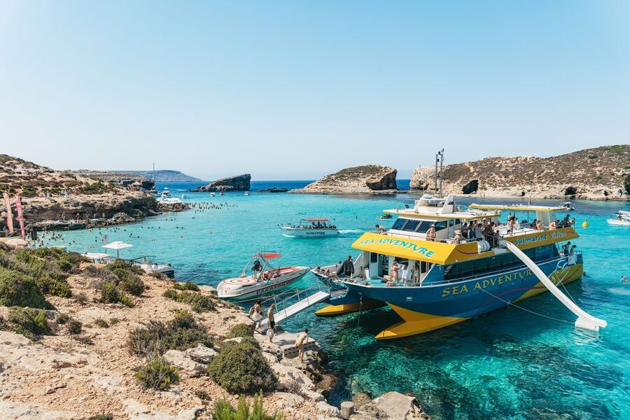 Comino: Blue Lagoon, Crystal Lagoon, and Seacaves Tour - Crystal Lagoon: the quietest swim stop