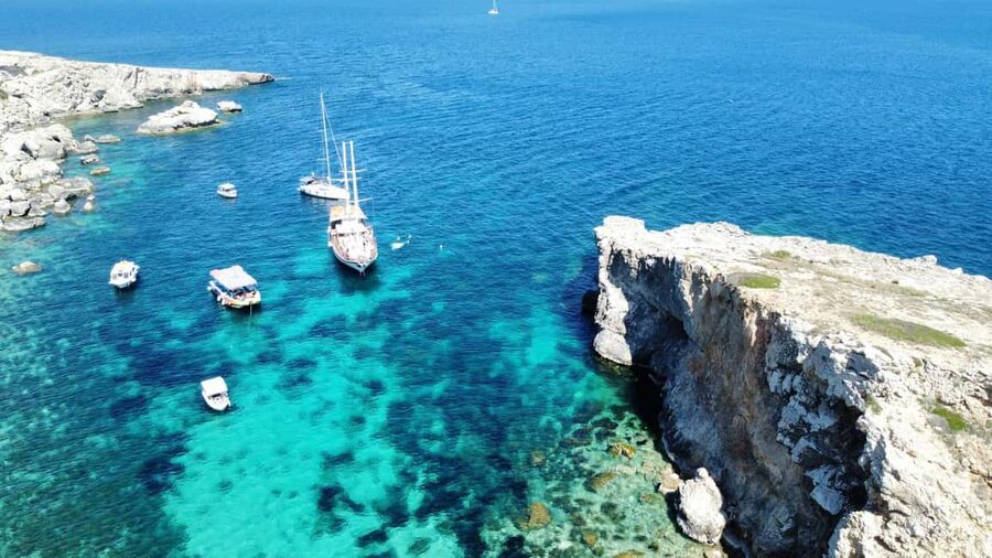 Comino Island , Blue lagoon, Crystal Lagoon & Gozo & Caves - Mellieha Bay to Comino’s cave coast