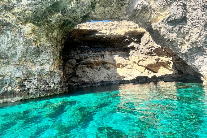Explore Comino, Blue Lagoon & Caves - Private speed boat - Santa Maria Caves, where the boat becomes the viewpoint
