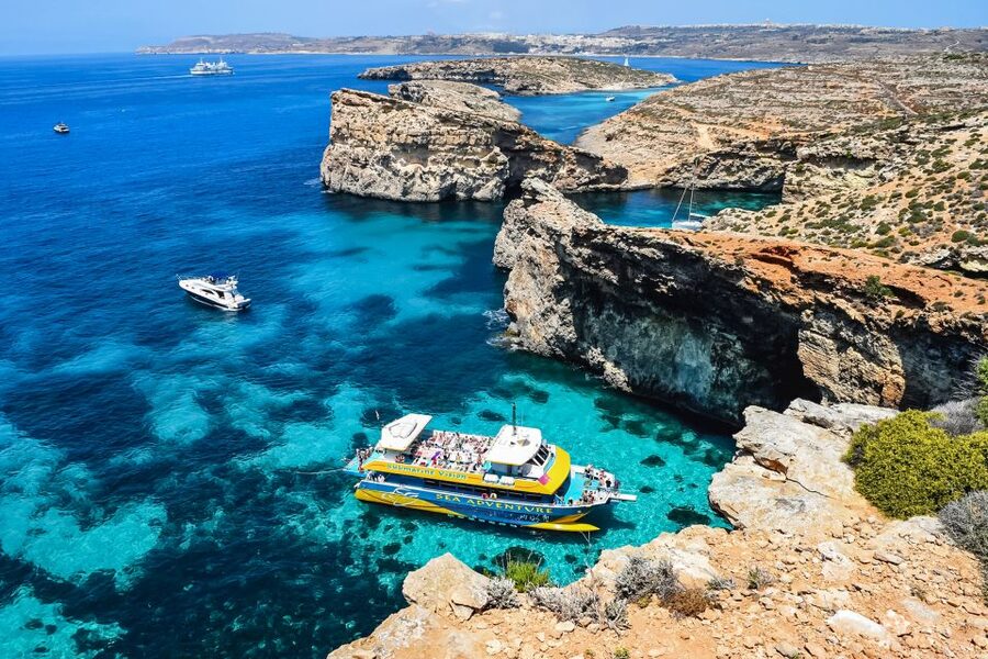 From Bugibba: Blue Lagoon Afternoon Swim with Sunset Cruise - What $34 gets you