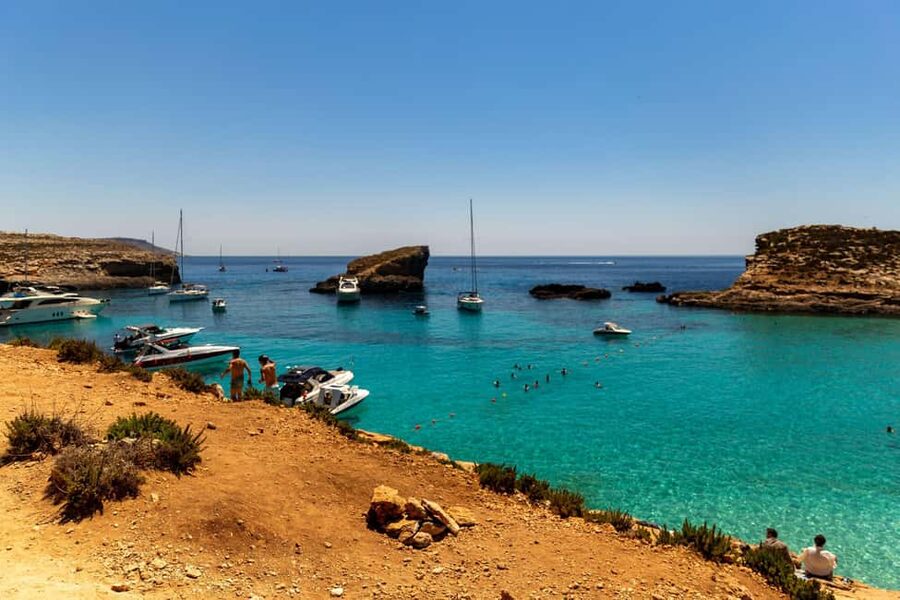 From Bugibba: Blue Lagoon Sunset Cruise - The return cruise past Mellieha