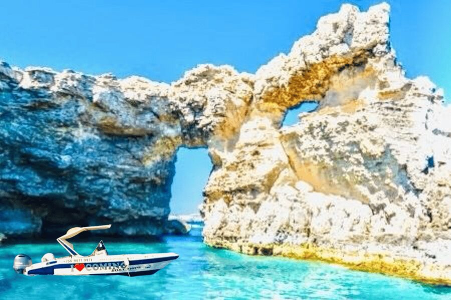 From Malta/Gozo: Comino & Crystal Lagoon Private Boat Trip - The Blue Lagoon, beautiful but often crowded