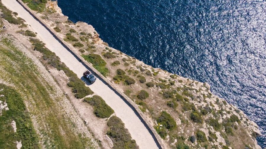 From Malta: Self-Driving E-Jeep Guided Tour in Gozo - Rotunda Church and the southern cliffs
