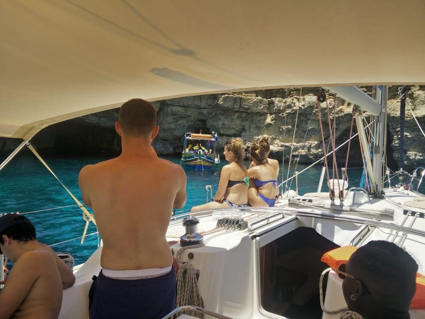 From Marsamxett: Maltese Islands Private Yacht Charter - Lunch, drinks, and the useful comforts onboard