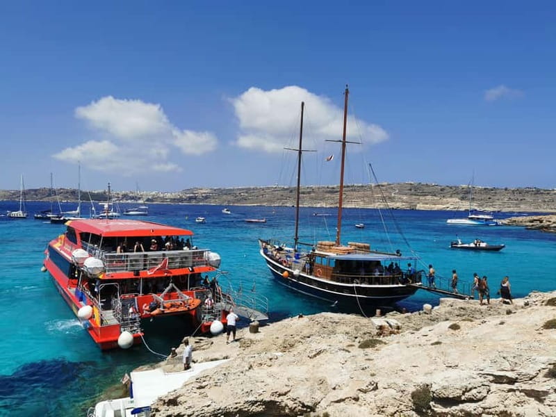 From Sliema/Bugibba: Best of Gozo & Comino Catamaran Tour VT - About 105 minutes at the Blue Lagoon