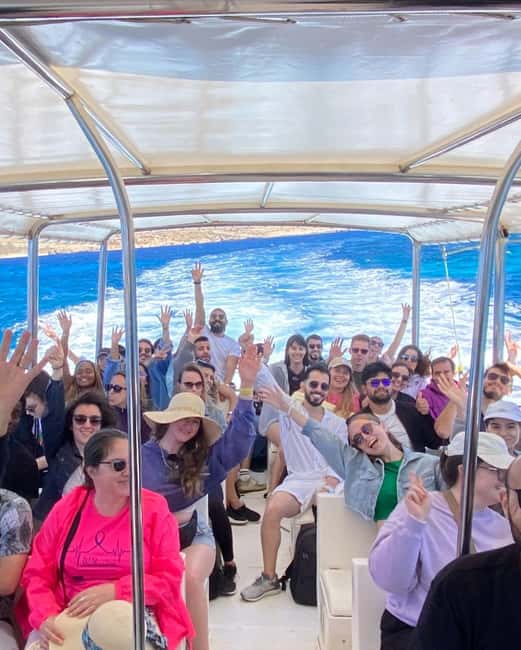 From Sliema: Comino & Blue Lagoon Trip - Including Boat Ride - The social side of the English Cafe Malta outing