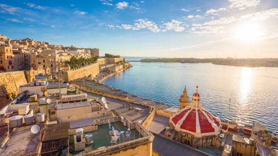From Sliema: Valletta and the Three Cities Scenic Cruise - Valletta from below its walls