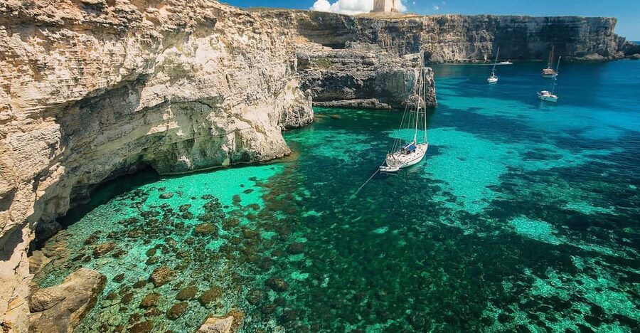 From St. Julian's: Comino and Blue Lagoon Trip by Powerboat - The half-hour ride past St. Paul’s Islands