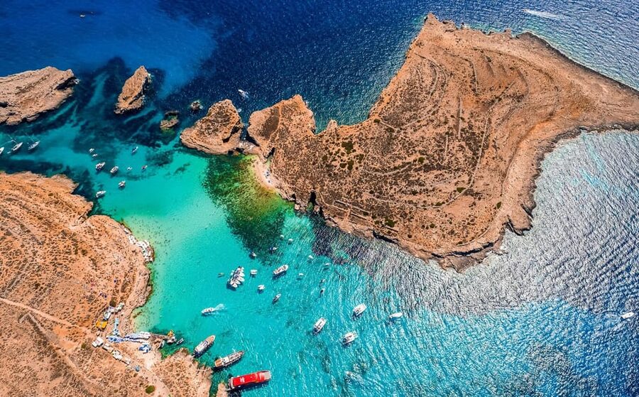From St. Julian's: Comino and Blue Lagoon Trip by Speedboat - Sea caves on the return journey
