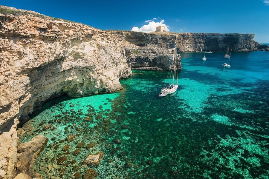 From St. Julian's: Gozo, Comino, Blue Lagoon by Powerboat - Blue Lagoon rules and the afternoon swim