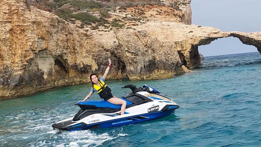 Malta 30 Minutes Jet Ski Rental / Hire - 2024 Yamaha VX - The Malta and Comino channel from the water