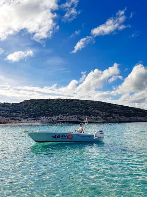 Malta: Blue Lagoon, Caves, Comino & Gozo Private Boat Trip - Crystal Lagoon brings caves and deeper water