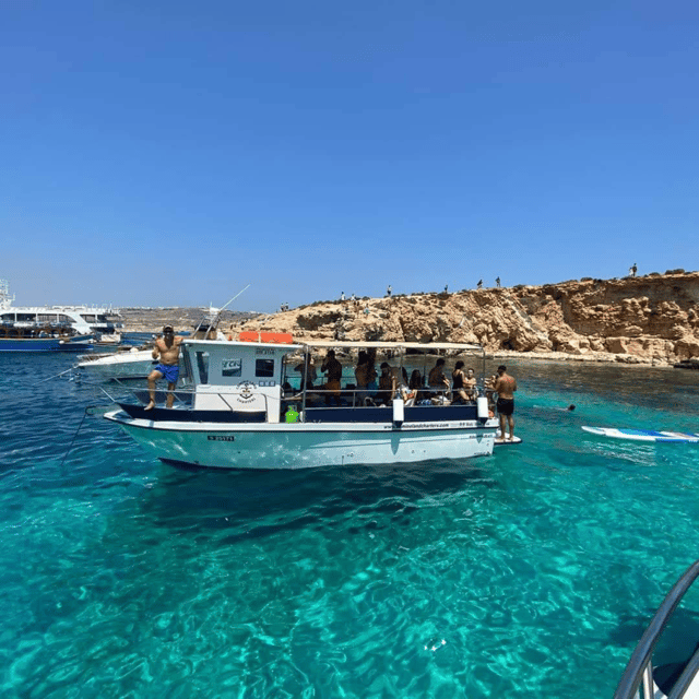 Malta: Gozo, Comino, Sea Caves, and Blue Lagoon Cruise - Crystal Lagoon: the best early swim stop