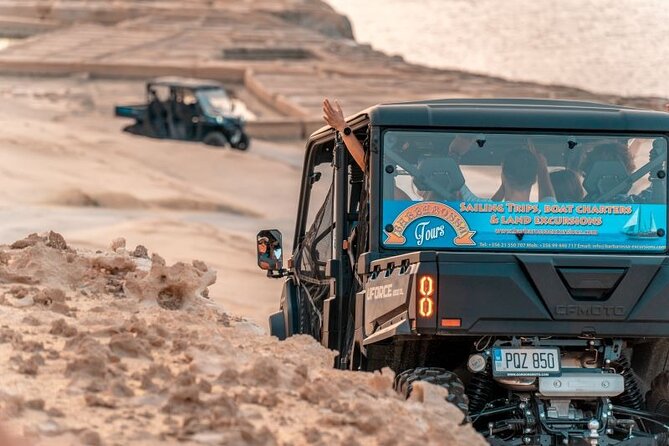 Malta: Gozo Full Day Buggy Tour with lunch and Comino Stop - Sanap Cliffs and Xewkija show Gozo between stops
