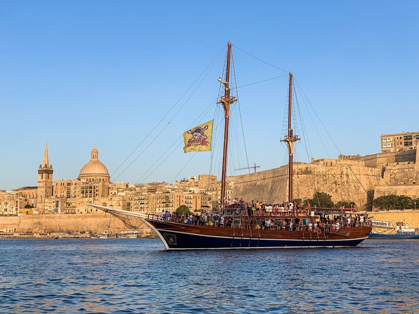 Malta: Lazy Pirate Boat Party with Drinks & Food - The anchor stop and moonlight swim