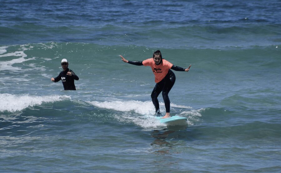 Malta Surf School, Beginner Surf Lessons - Starting beside the Singita kiosk