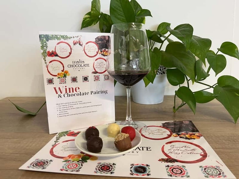 Malta: Wine and Chocolate Pairing Experience - Gellewza, a Maltese red with fruit