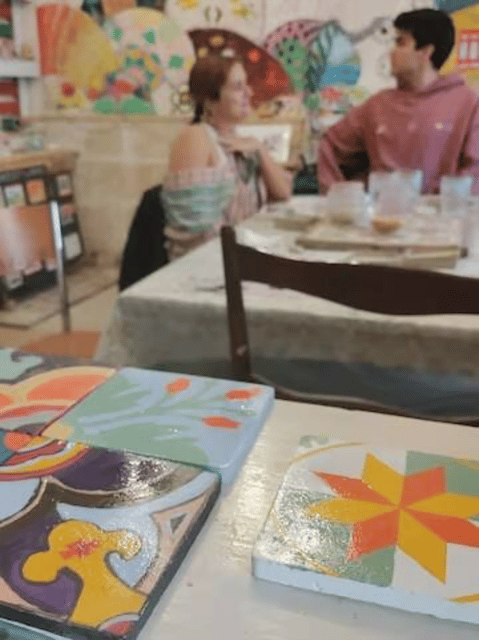 Maltese Tile - Souvenir painting workshop with local - A good indoor break on a hot Malta day