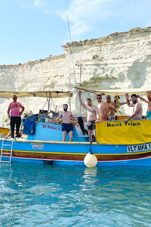 Marsaxlokk: Boat Trip to St Peter’s Pool - Fort San Lucjan and the Marsaxlokk harbor view
