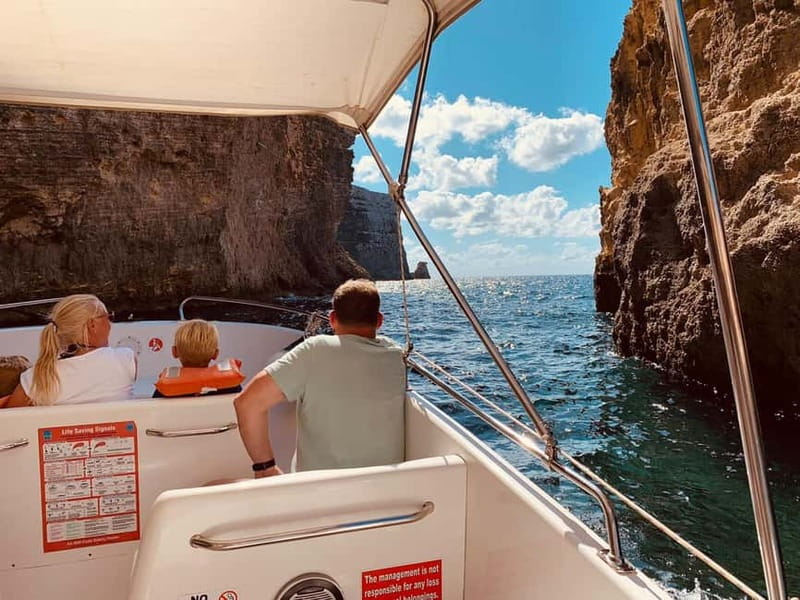 Mellieha: 1:00pm Speedboat round Comino Caves 2h Blue Lagoon - St. Mary Bay, St. Nicholas Bay, and Crystal Lagoon