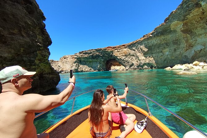 Private Boat Tour at Comino's Blue Lagoon and Crystal Lagoon - Popeye Cave and Comino’s cliff passages
