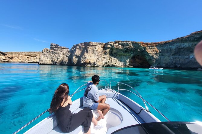 Private Boat Tour at Comino's Blue Lagoon and Crystal Lagoon - Small islets and the P31 patrol boat
