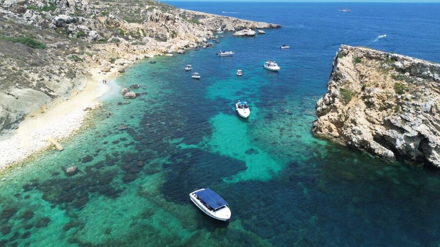 Sliema: Boat Trip to Comino Blue Lagoon, Gozo, and Caves - Caves along the Comino coast