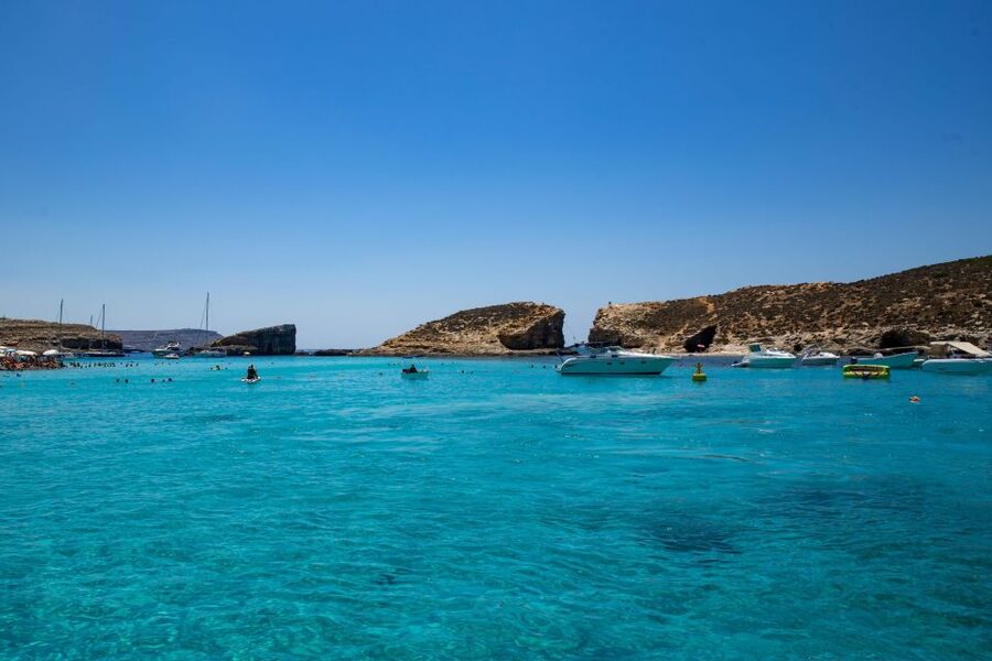 St Paul's Bay: Comino, Blue Lagoon, Gozo, & Caves Boat Tour - One hour of Malta’s coast before Comino