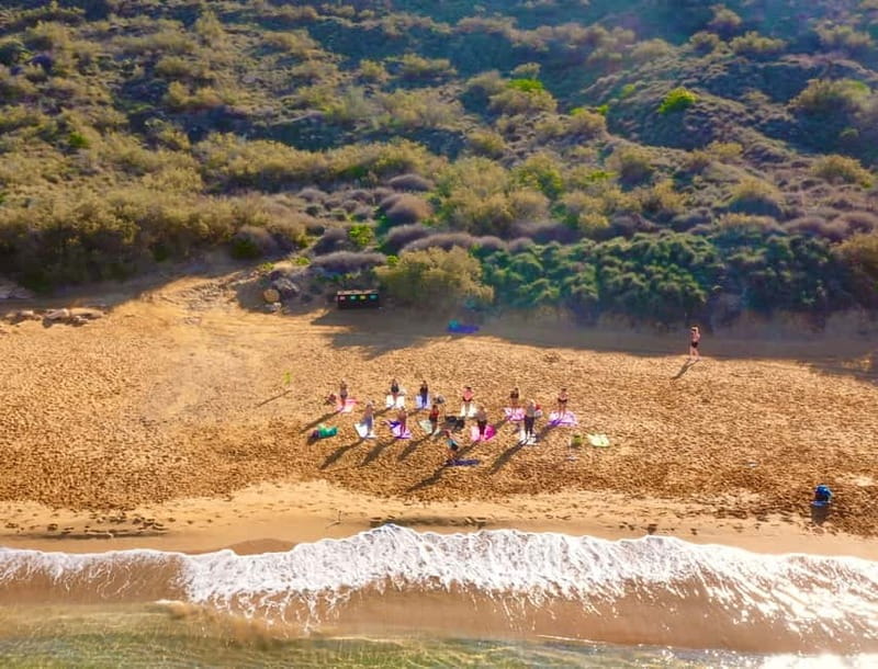 Sunday: Ghajn Tuffieha (Riviera) Beach Yoga Class - What the Sunday morning setting adds
