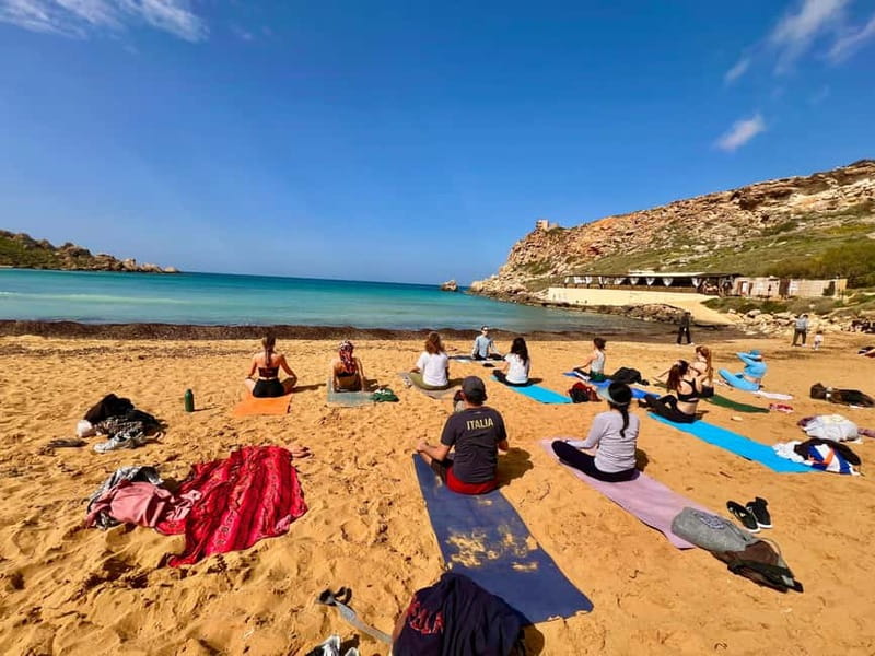 Sunday: Ghajn Tuffieha (Riviera) Beach Yoga Class - Swimming after yoga makes the $25 price more useful