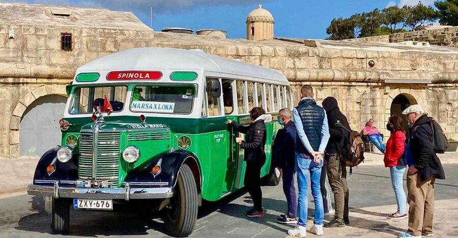 Valletta: Sunday Vintage Bus to Marsaxlokk - Starting near Valletta’s Triton Fountain