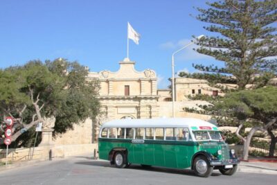 Vintage Bus to Valletta, Sliema, Rabat & Mdina